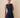 Women's Denim Pleated Dress Dark Wash