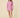 Women's Button Down Pleated Shirt Dress Euro Pink Stripe