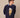 Cotton Linen Thinking Hat Winnie-the-Pooh Sweater Navy