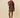Women's Cotton Pleated Mini Skirt Brown and Butter Yellow Pinstripe